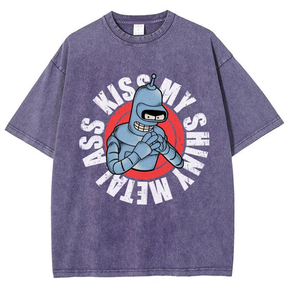 Kiss My Shiny Vintage Distressed T-shirt