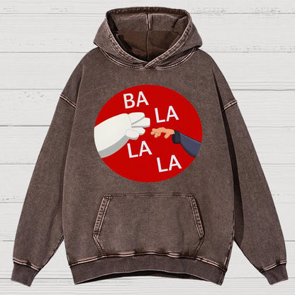 Ba La La La Funny Vintage Distressed Hoodie