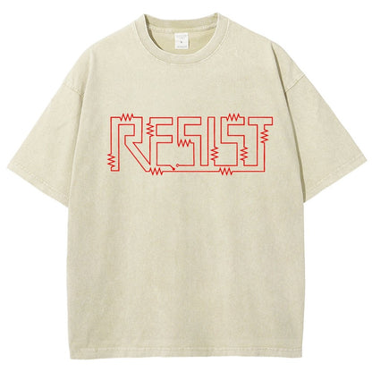 Resist Vintage Distressed T-shirt