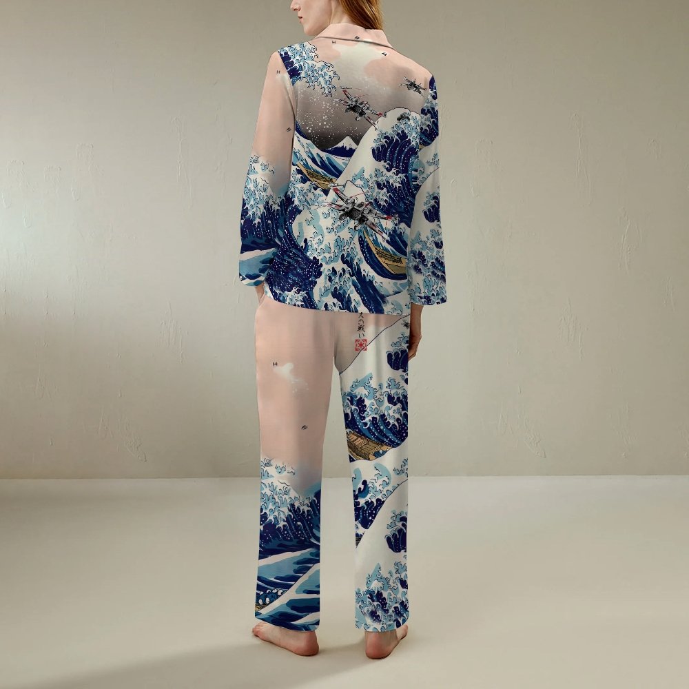 Sea Flight Battle Geek Long Sleeve Pajama Set