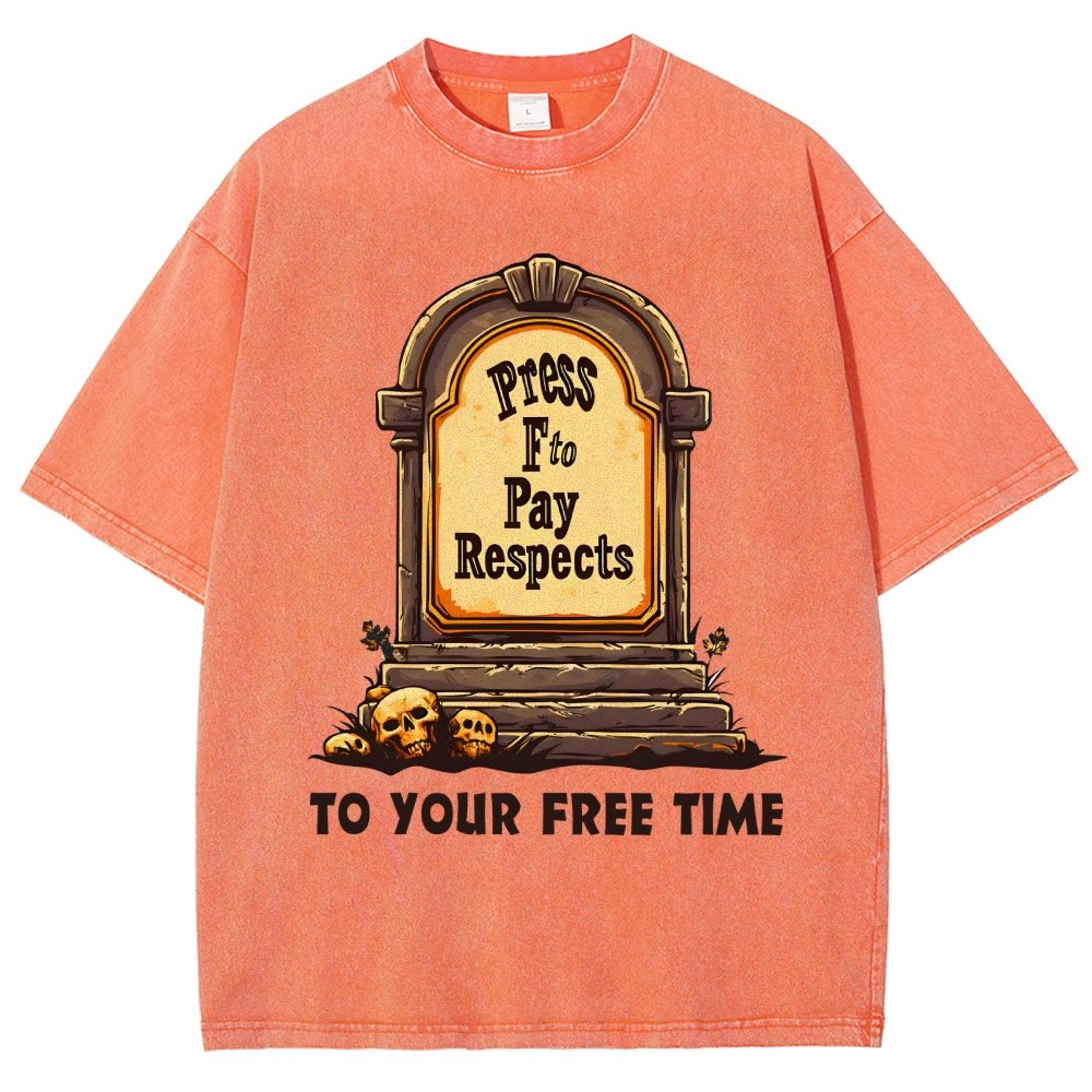 Press F to Pay Respects Vintage Distressed T-shirt