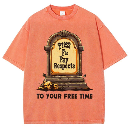 Press F to Pay Respects Vintage Distressed T-shirt