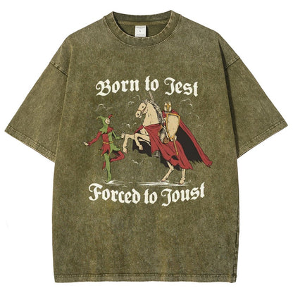 Born To Jest Forced To Joust Vintage Distressed T-shirt