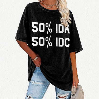 50% I Don't Care Vintage Distressed T-shirt