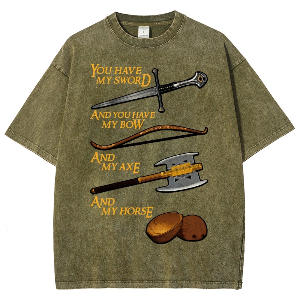 Holy Ring-You Have My Blade And You Have My Arrow And My Hammer And My Steed. Vintage Distressed T-shirt