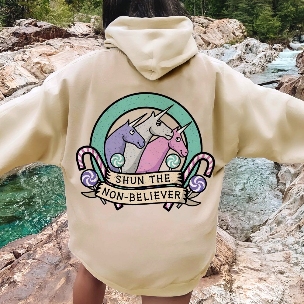 Shun The Non-Believer Printed Back Unisex Cotton Hoodie