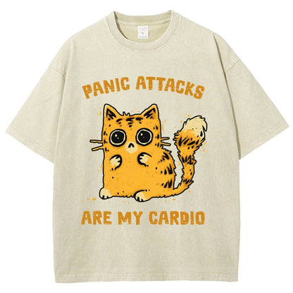 Panic Attacks Are My Cardio Vintage Distressed T-shirt