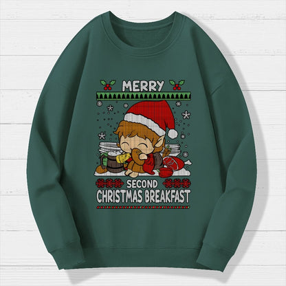 Extra breakfast Christmas Geek Cotton Sweatshirt