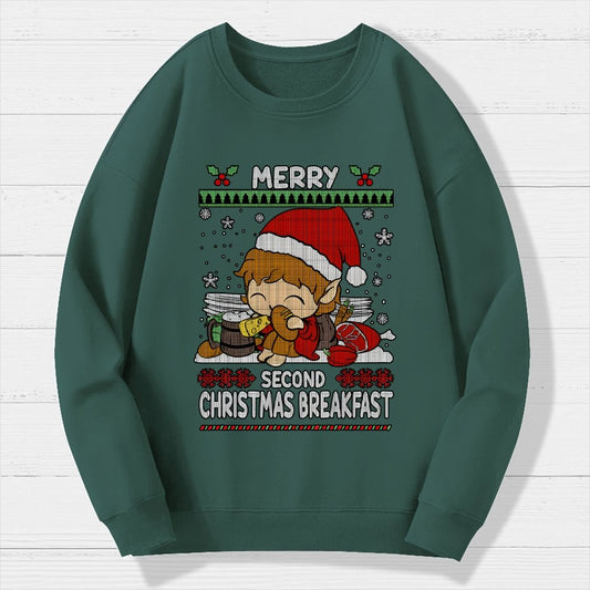 Extra breakfast Christmas Geek Cotton Sweatshirt