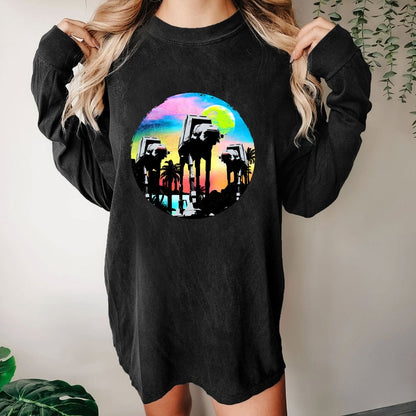 Retro Walker Adventure Washed Long Sleeve Tee