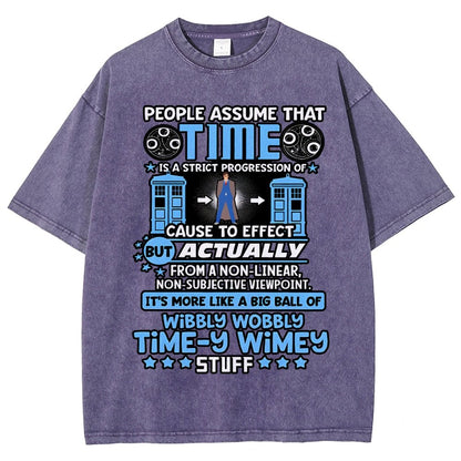 Wibbly Wobbly Timey Wimey Stuff  Vintage Distressed T-shirt