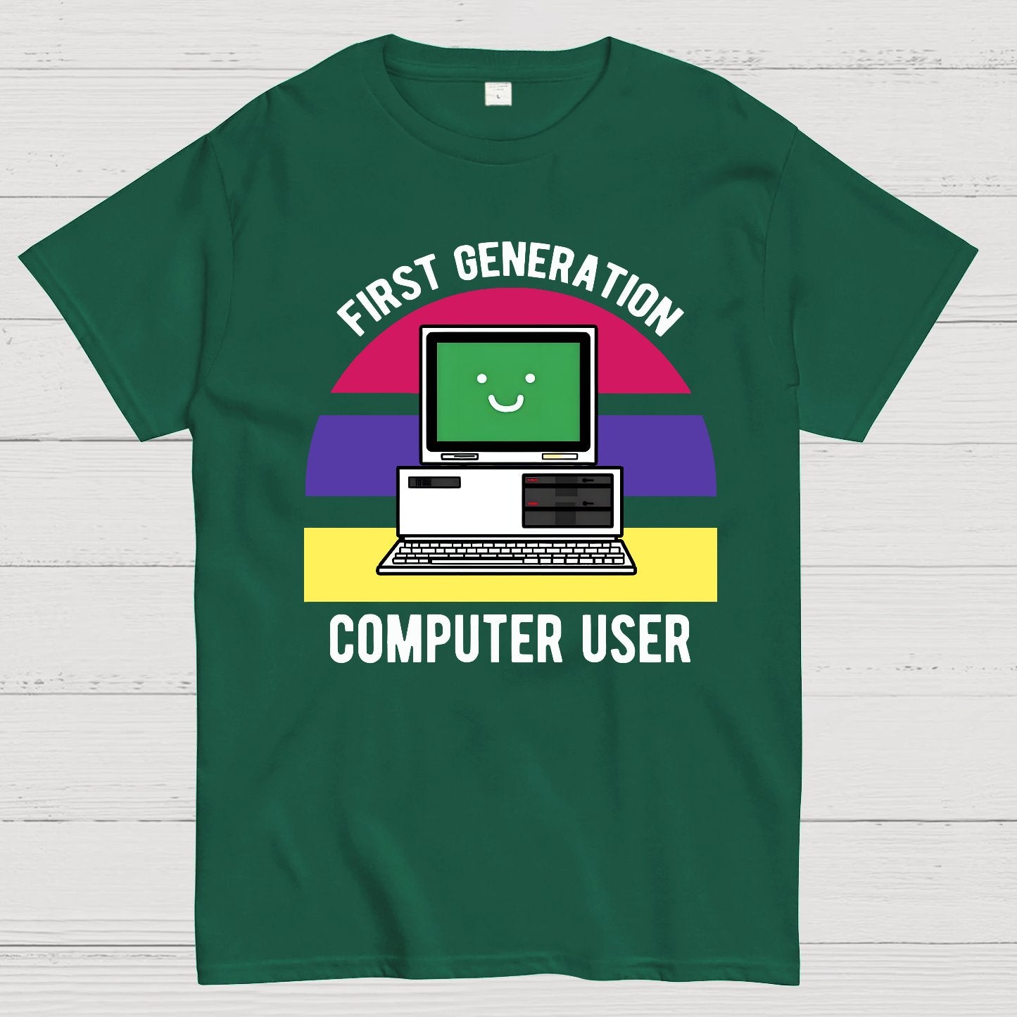 First Generation Computer User Geek T-Shirt
