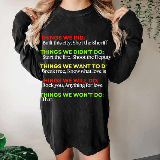 THINGS WE DID: Washed Long Sleeve Tee