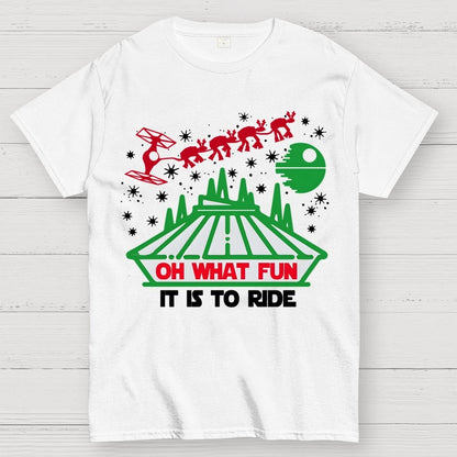 Oh What Fun It Is To Ride Christmas Geek T-Shirt