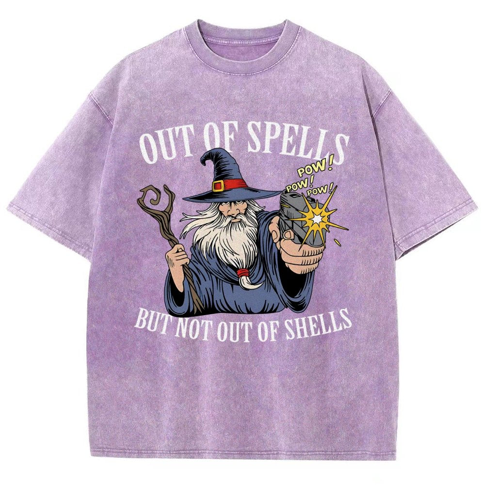Out of Spells but Not Out of Shells Vintage Distressed T-shirt
