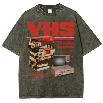 Vintage VHS Tapes  Vintage Distressed T-shirt