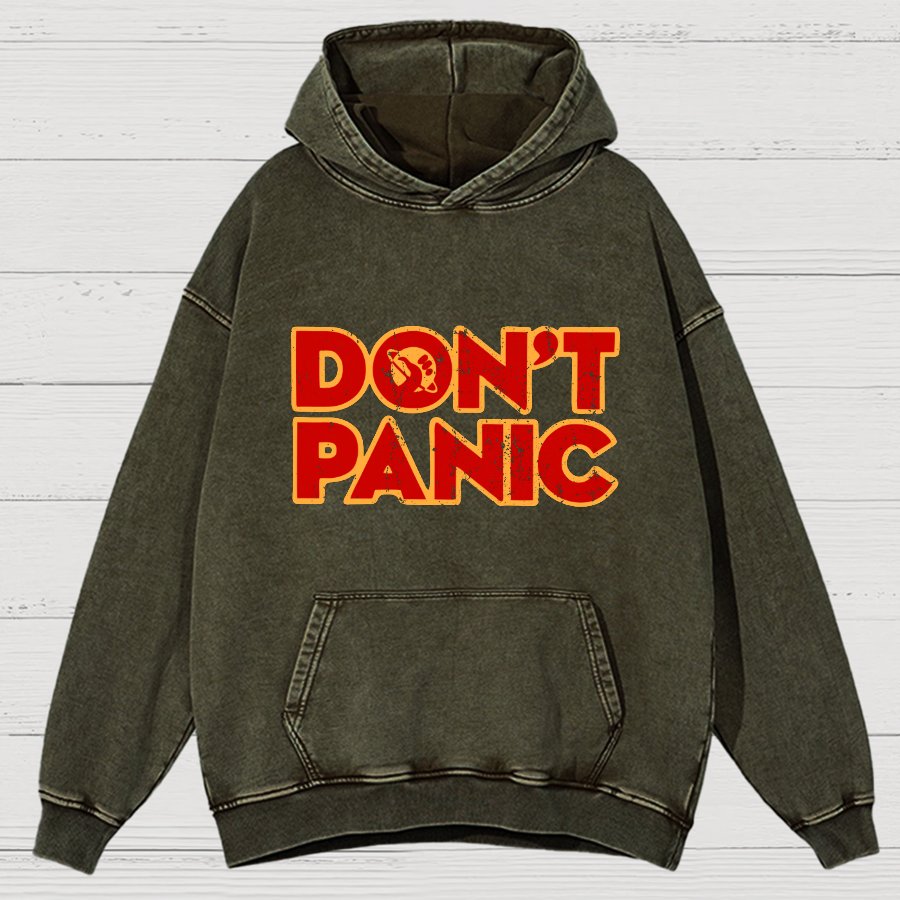 Dont Panic Vintage Distressed Hoodie