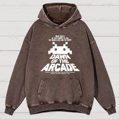 Dawn Of The Arcade Vintage Distressed Hoodie