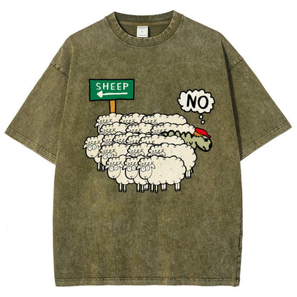 Don’T Be A Sheep Vintage Distressed T-shirt
