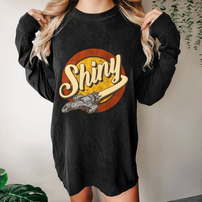 Shiny Washed Long Sleeve Tee