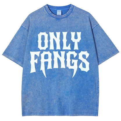 Only Fangs Vintage Distressed T-shirt