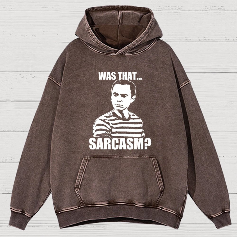 Was That Sarcasm Vintage Distressed Hoodie