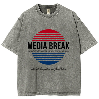 Media Break Vintage Distressed T-shirt
