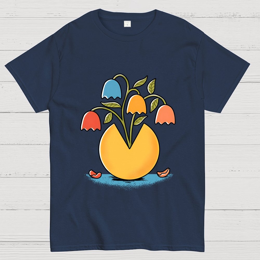 Retro Arcade Flowers Geek T-Shirt