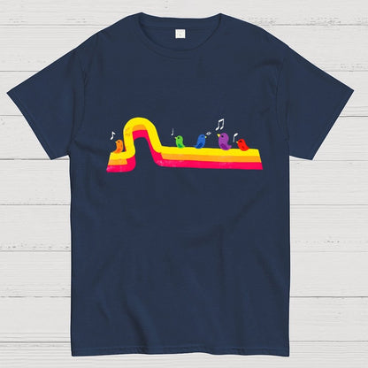 Retro Rainbow Tune Geek T-Shirt