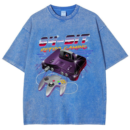 '64-Bit Retro Gaming Vintage Distressed T-shirt