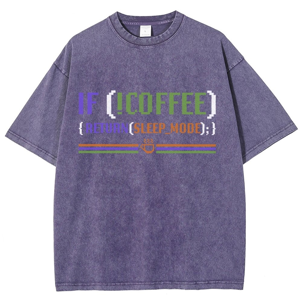 Coder Without Coffee Vintage Distressed T-shirt