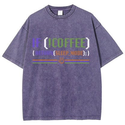 Coder Without Coffee Vintage Distressed T-shirt