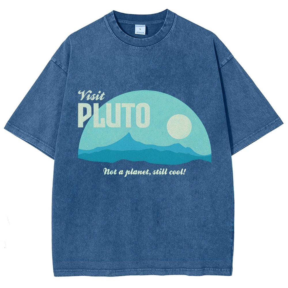 Visit Pluto Vintage Distressed T-shirt
