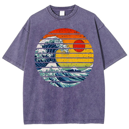Freak Wave Vintage Distressed T-shirt
