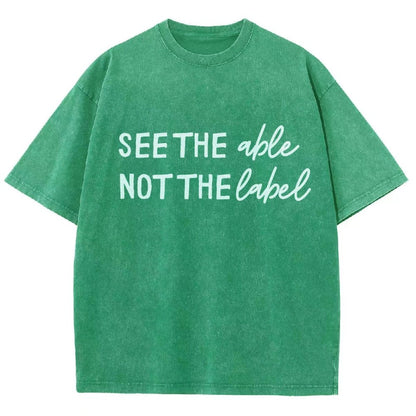 See the Able Not the Label Autism Vintage Distressed T-shirt