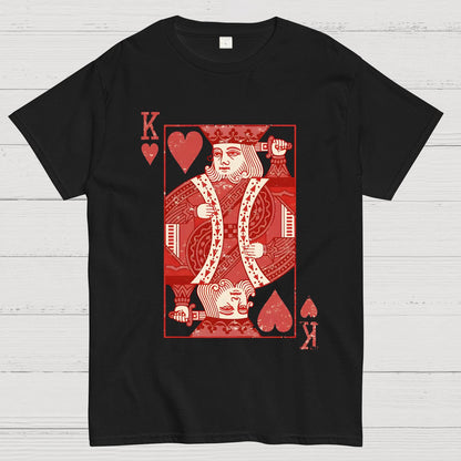 King of Hearts Valentine Shirt Matching Couple Gift Geek T-Shirt