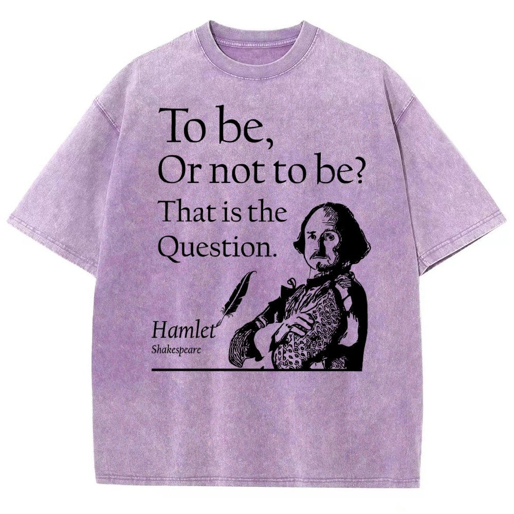 To Be Or Not To Be  Hamlet, Shakespeare Vintage Distressed T-shirt