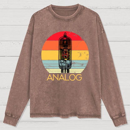 Vacuum Tube Analog Washed Long Sleeve Tee
