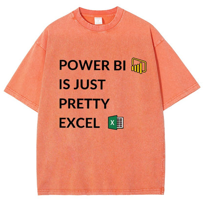 Excel VS Power BI Vintage Distressed T-shirt