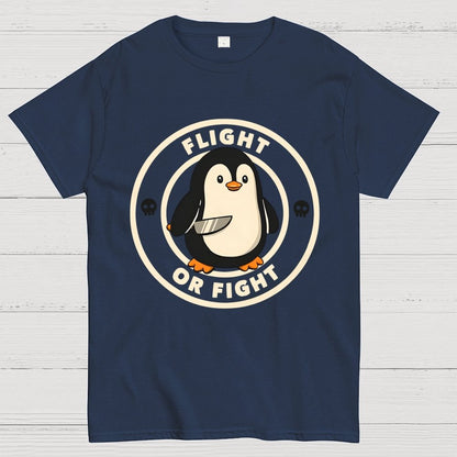 Flight or Fight Penguin Geek T-Shirt