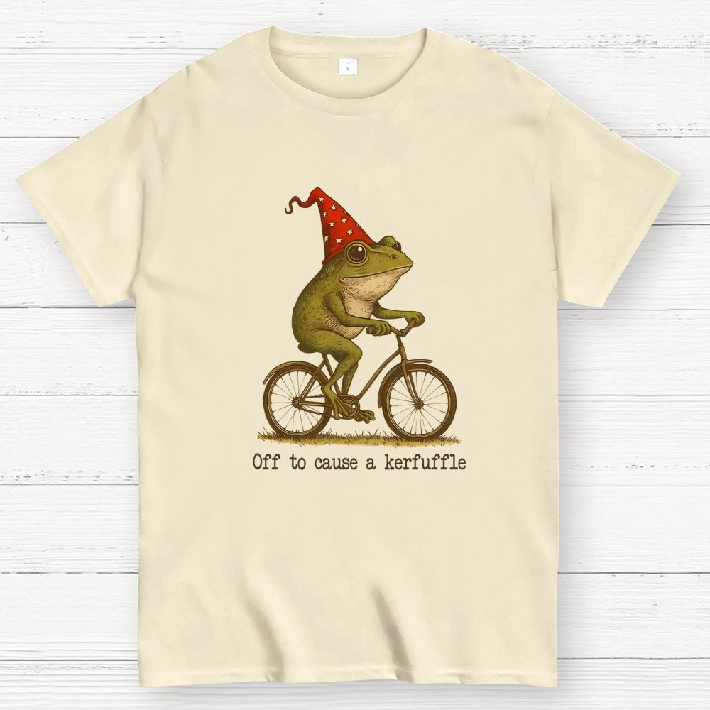Off To Cause A Kerfuffle Frog Geek T-Shirt