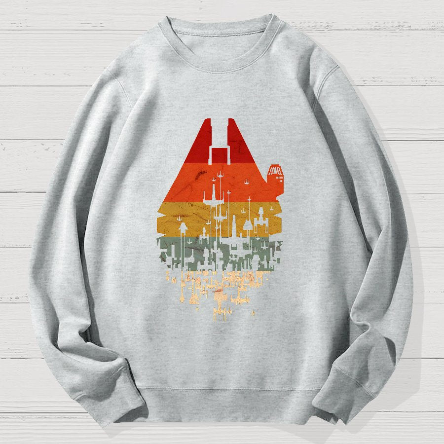 Retro Battleship Geek Cotton Sweatshirt