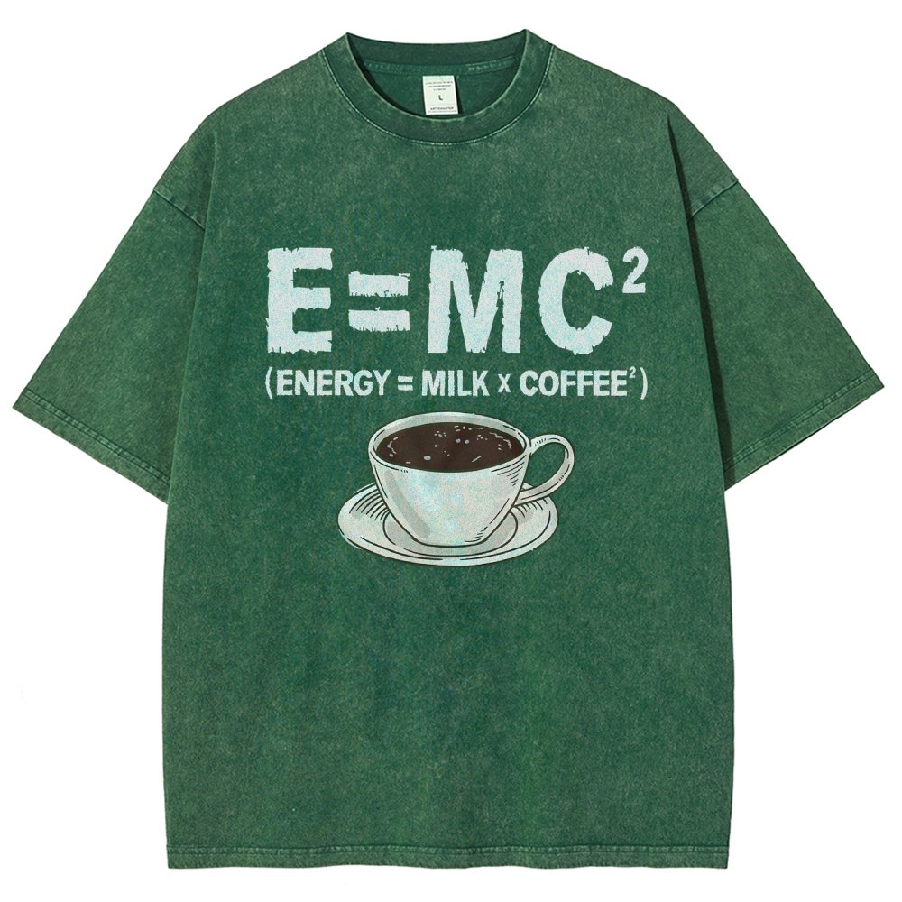 Funny Energy milk coffee science Vintage Distressed T-shirt