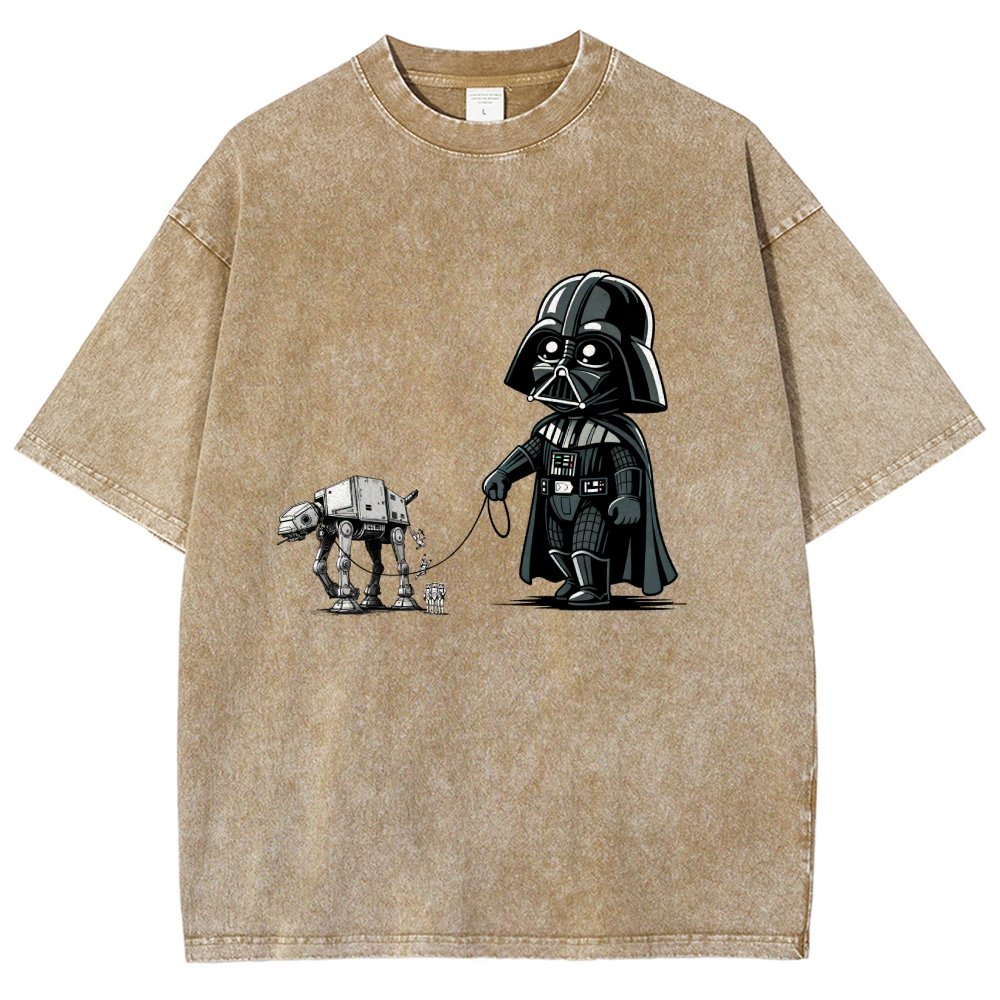 Dark Lord walking his dog Vintage Distressed T-shirt