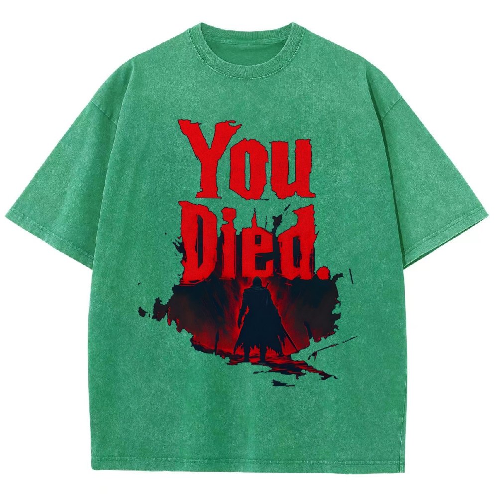 You Died ！Vintage Distressed T-shirt