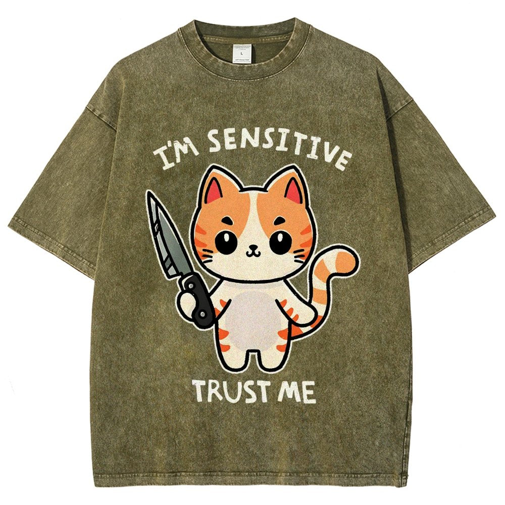 I'm Sensitive Vintage Distressed T-shirt