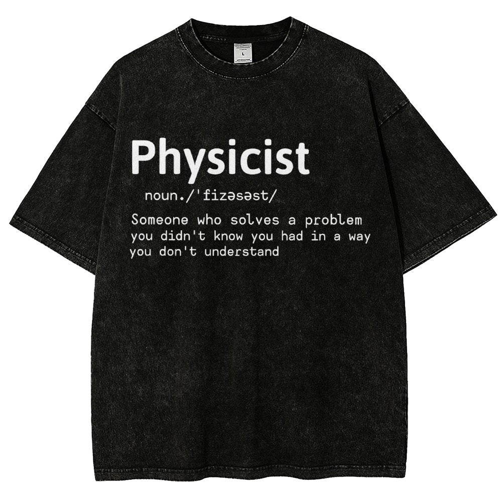 Physics Lover Vintage Distressed T-shirt