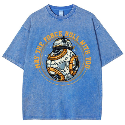 May the power roll with you Vintage Distressed T-shirt