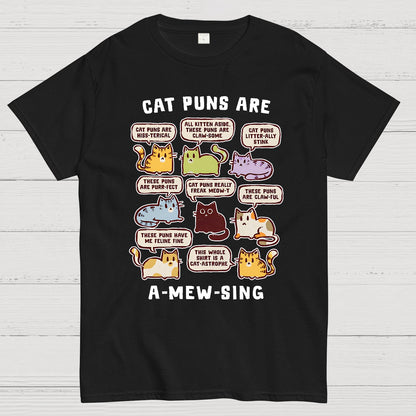 Cat Puns Are A-Mew-sing Geek T-Shirt