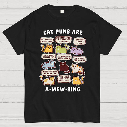 Cat Puns Are A-Mew-sing Geek T-Shirt